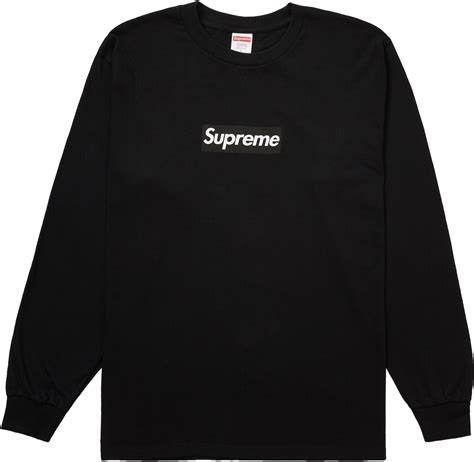 supreme metallic box logo l s tee black|supreme box logo tee.